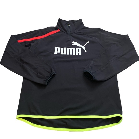 Puma Volvo Ocean Race Sailing Men Size XL Pullover Sweatshirt  1/4 Zip Black‎
